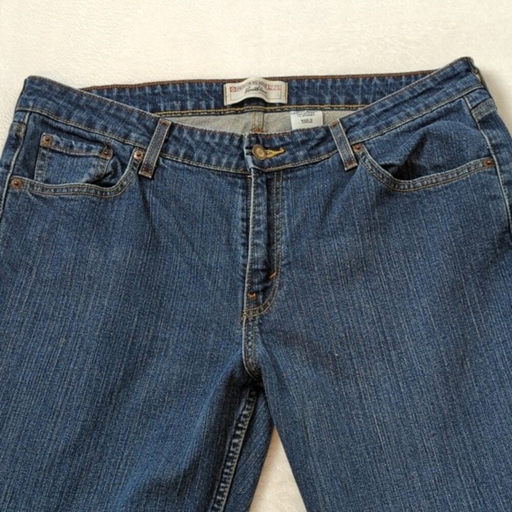 Levi's Stretch Low Rise Bootcut Jeans Blue Denim Size 16 Long
